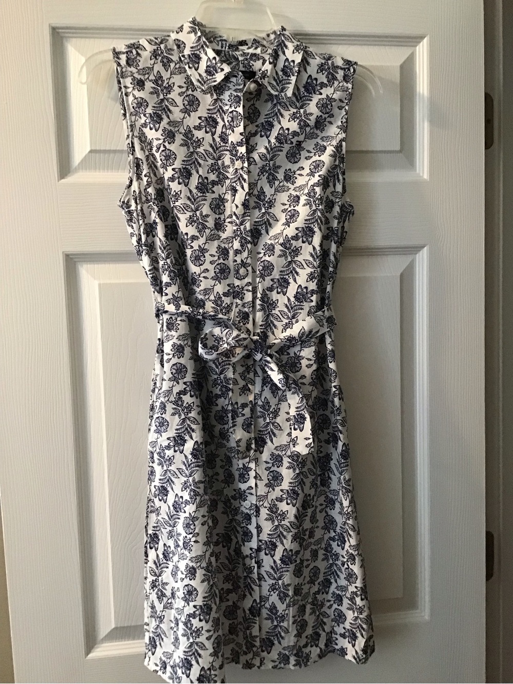 Tommy Hilfiger White Dress with Navy Floral Print